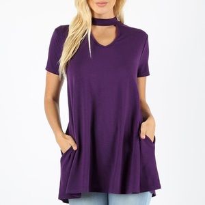 Super cute purple choker top